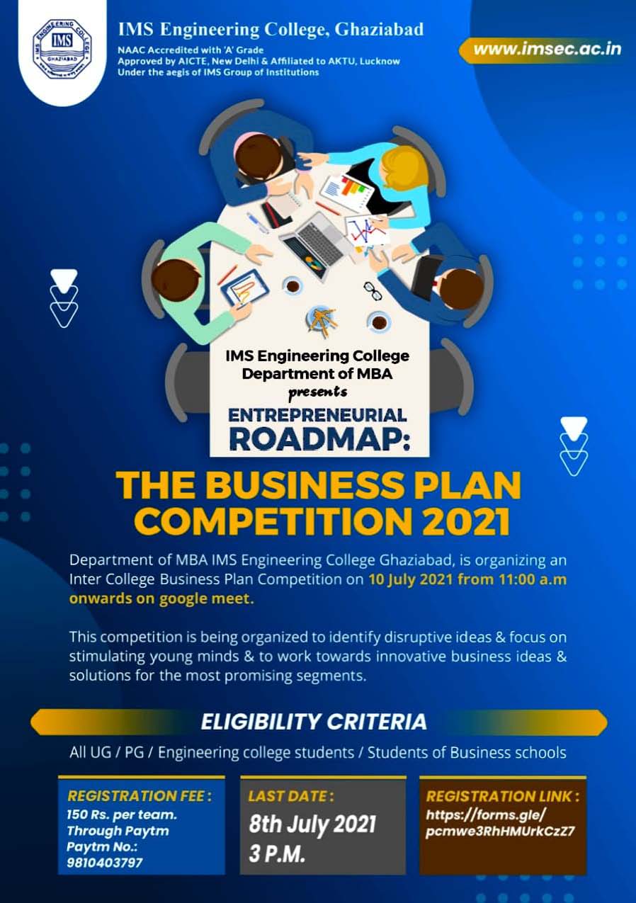  Entrepreneurial Roadmap:  The Business Plan Competition 2021