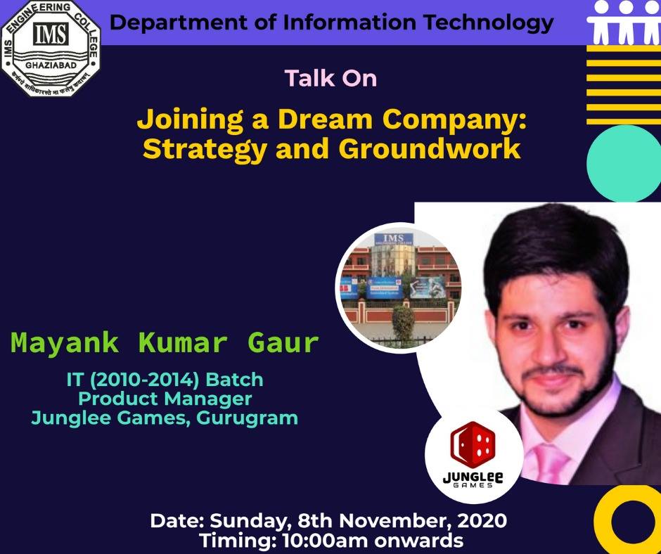 Talk on Joining a dream company strategy and groundwork