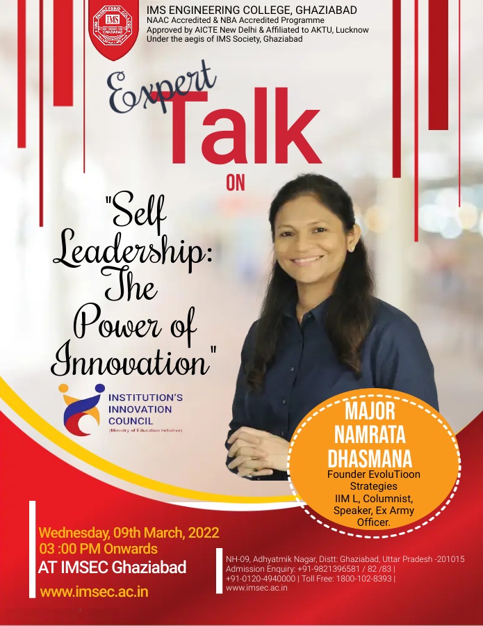 Expert Talk on Self Leadership- The Power of Innovation