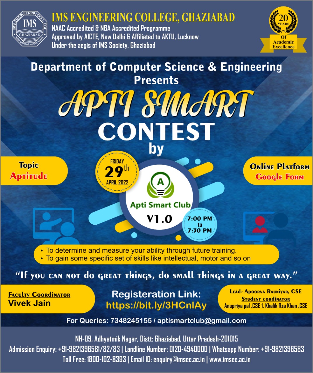 Apti smart contest by Apti smart club