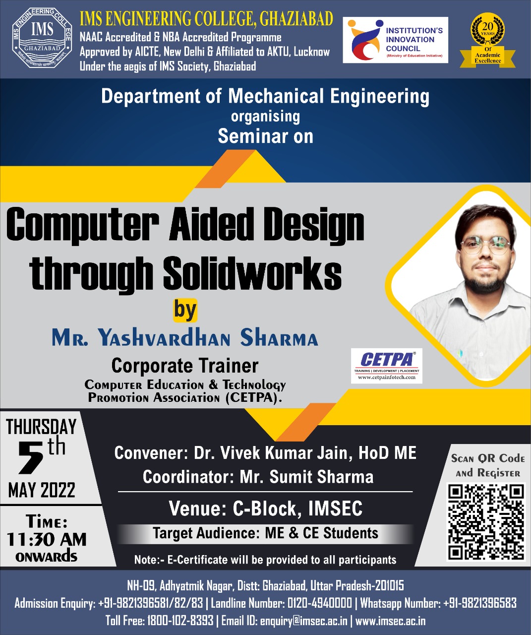 Seminar on Computer Aided Design Through SolidWorks