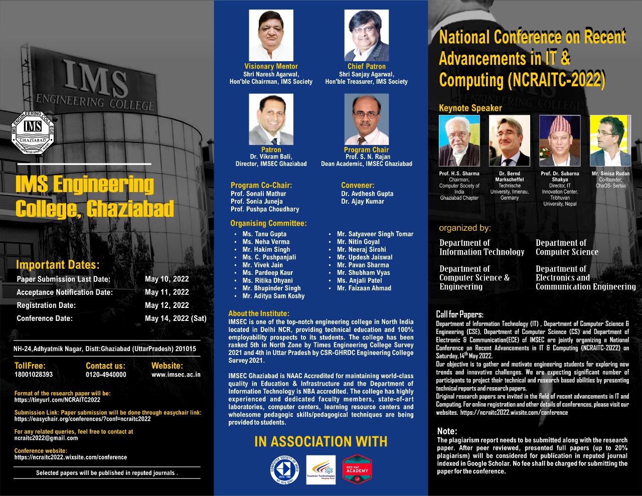 National Conference on Recents Advancements in IT & Computing