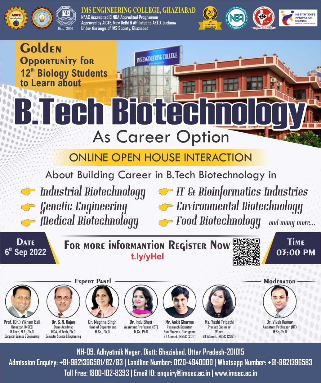 Open House Interaction about building career in B.Tech-Biotechnology