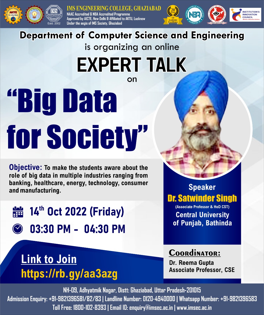 Expert talk on Big Data for Society