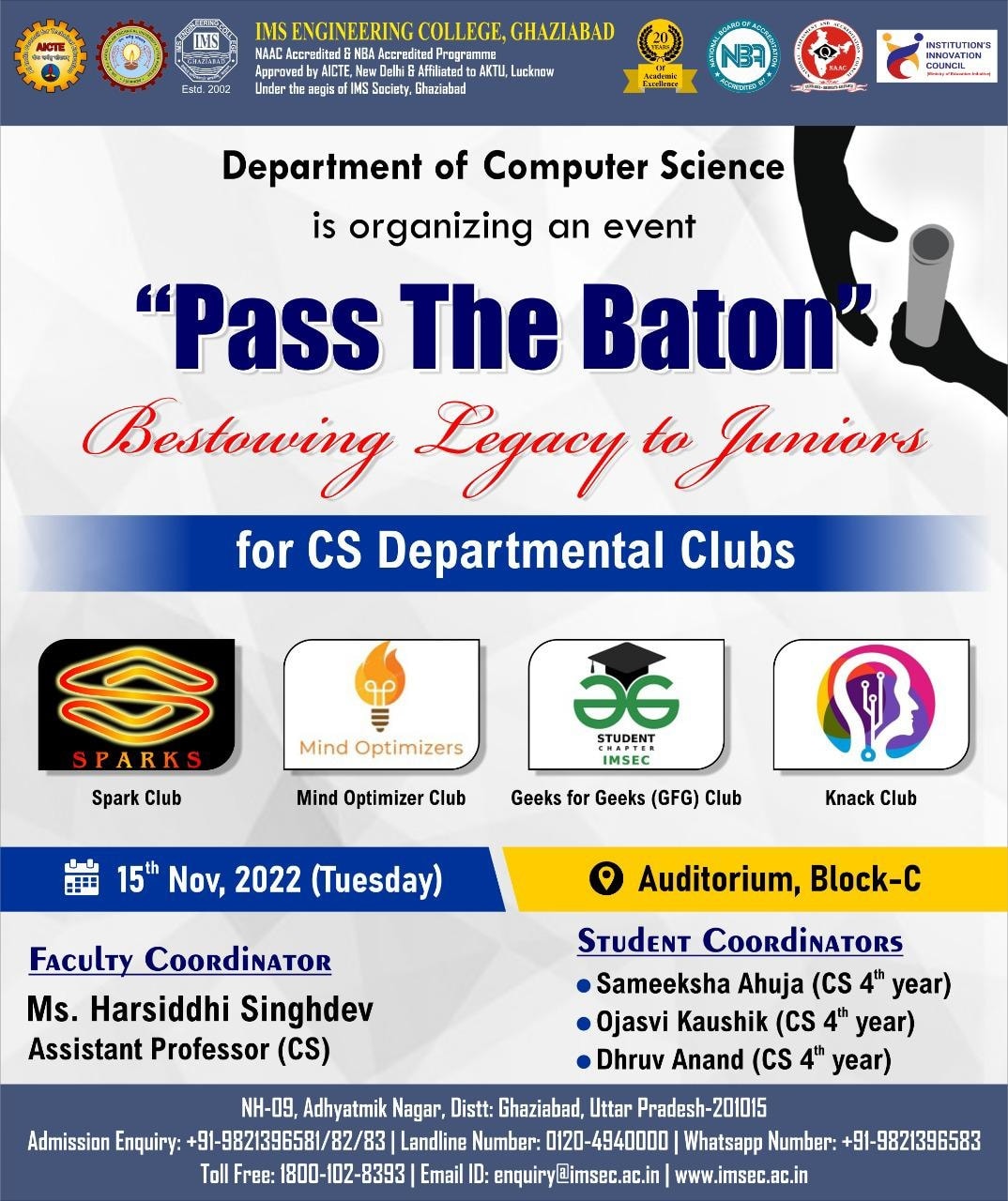Pass the Baton Bestowing Legacy to Juniors.