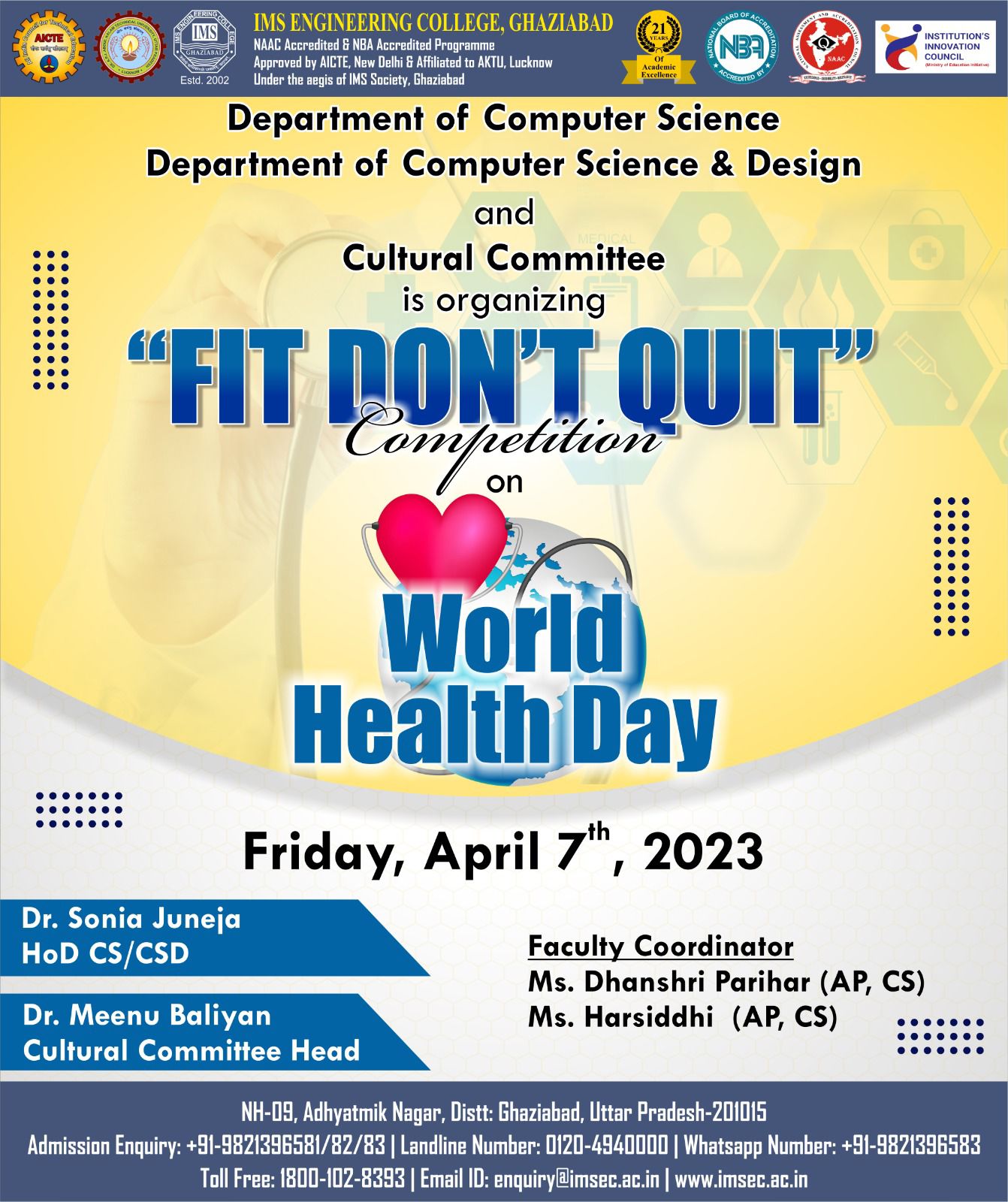Fit don't Quit-Competition on World health