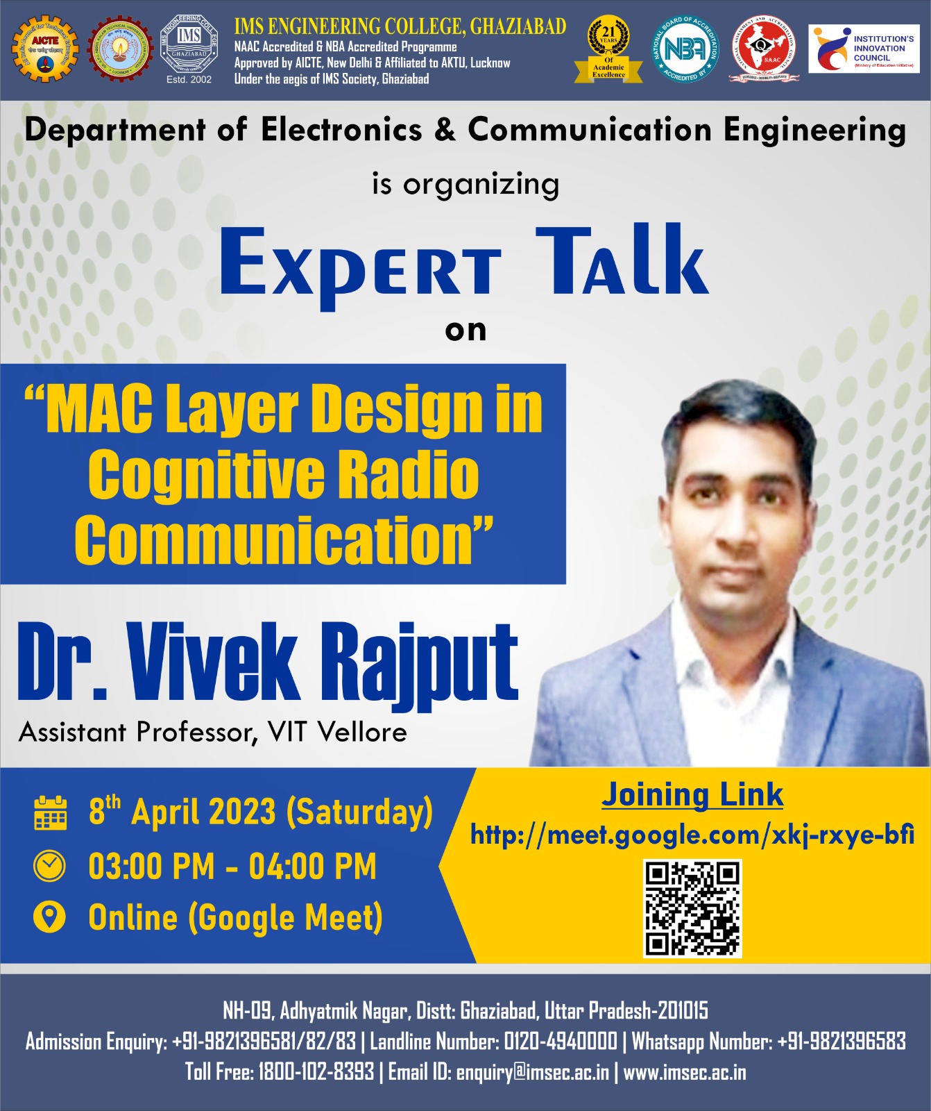Expert talk on MAC layer design in Cognitive Radio Communication