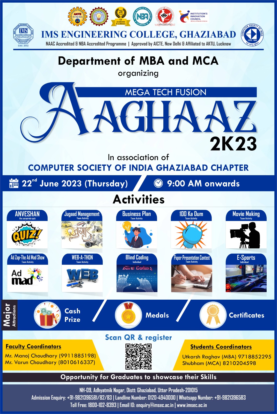 Aaghaaz 2K23-Annual Inter-Institutional Mega Tech Fusion