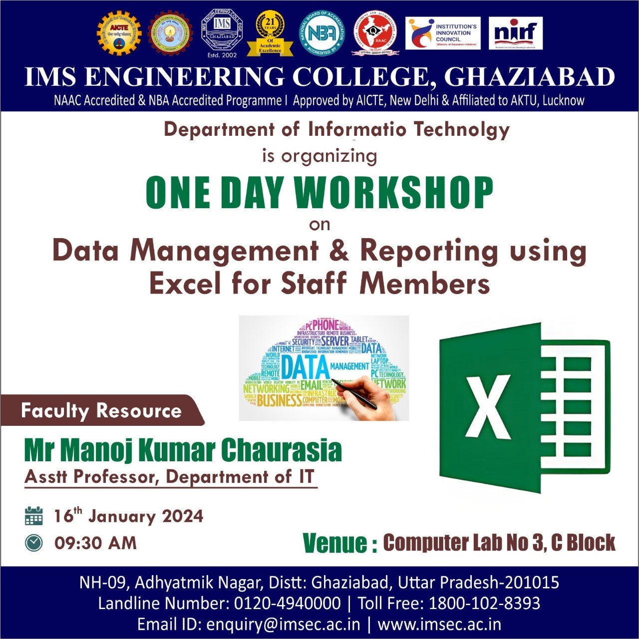 Workshop on Data Management & Reporting using Excel