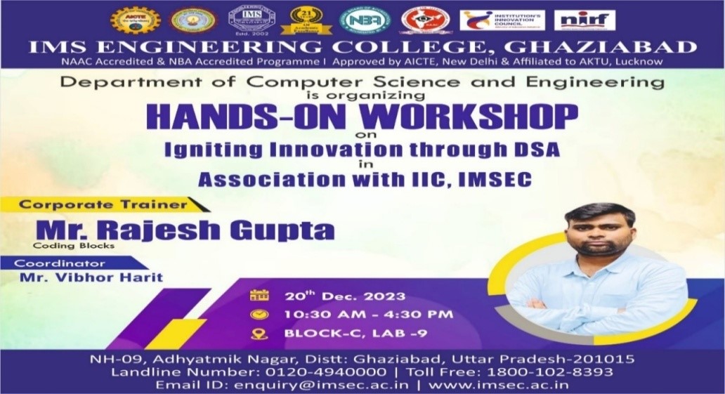 Workshop on Igniting Innovation through DSA