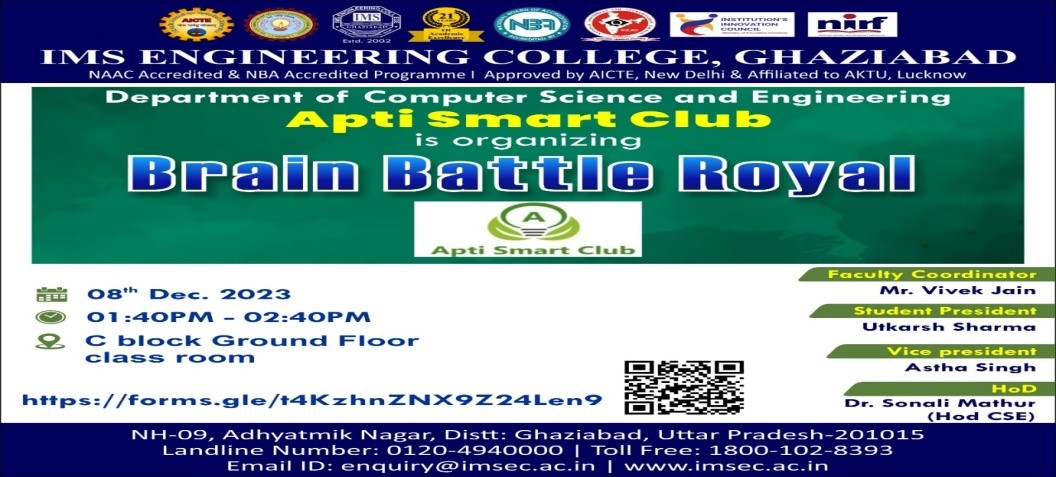 Apti Smart Club organizes Brain Battle Royal