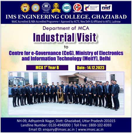 Industrial Visit (Center of e Governance, MEITY, Delhi)