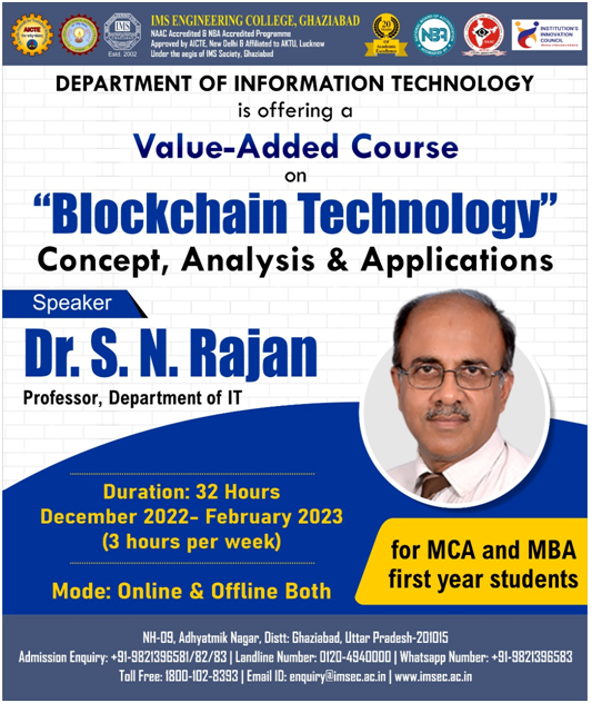 Value-Added Course on Blockchain Technology