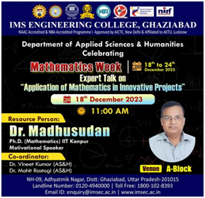 Expert Talk on Application of Mathematics in Innovative Projects