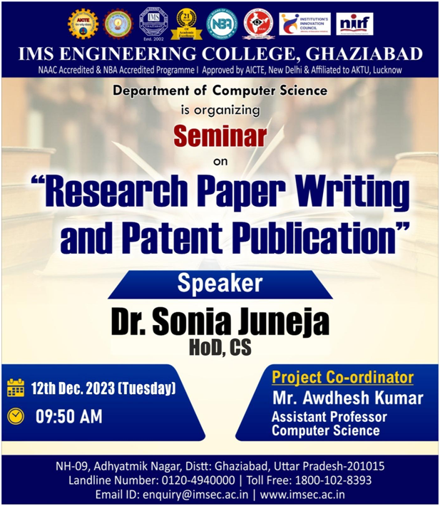 Research paper writing and the process of patent publication