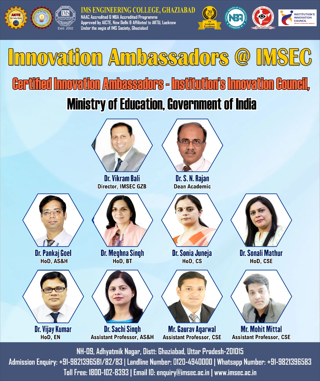Innovation Ambassadors in IMSEC Ghaziabad