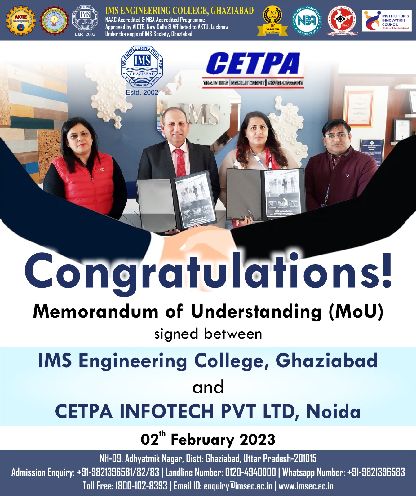 MoU Signed with Cetpa Infotech Pvt Ltd